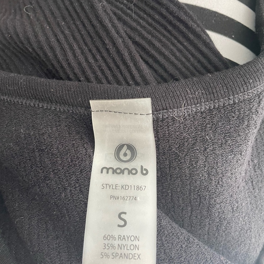 Mono B Effortless Seamless MIDI Dress Black Size S - Picture 5 of 6
